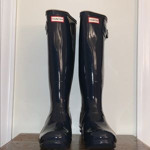 Navy Hunter Boots